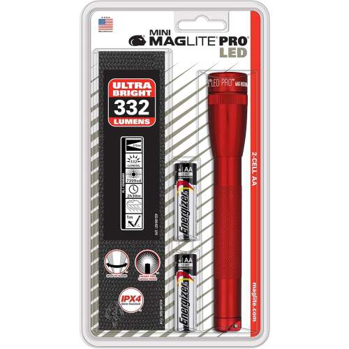SP2P03H 332-Lumen Mini LED Pro Flashlight (Red)