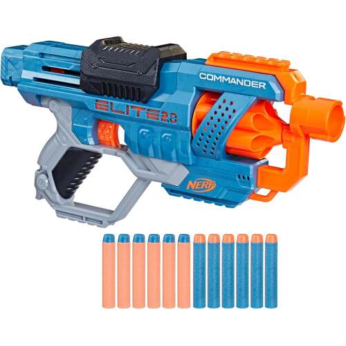 NERF Elite 2.0 Commander RD-6 Dart Blaster, 12 Darts, 6-Dart Rotating Drum, Outdoor Toys, Ages 8 and Up